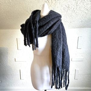 By Anthropologie Scarf, Oversized Winter Scarf With Fringe